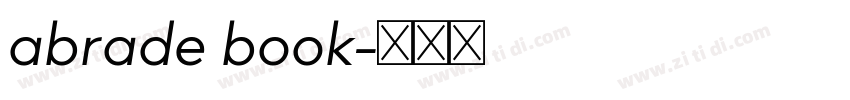 abrade book字体转换